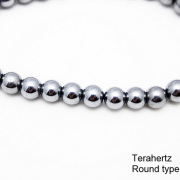 台湾産 北投石 天然ラジウム効果 ネックレス 4mm [T323-3048]