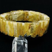 ゴールドタイチンルチル バングル [T107-4287]