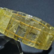 ゴールドタイチンルチル バングル [t107-4444]