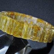 ゴールドタイチンルチル バングル [t107-4486]