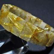 ゴールドタイチンルチル バングル [t107-4520]