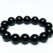 モリオン 純天然 黒水晶 ブレスレット 16mm [T112-7038]