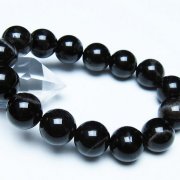 モリオン 純天然 黒水晶 ブレスレット 14mm [t112-7558]