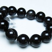 モリオン 純天然 黒水晶 ブレスレット 18mm [t112-7868]