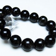 モリオン 純天然 黒水晶 ブレスレット 16mm [t112-8026]