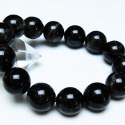 モリオン 純天然 黒水晶 ブレスレット 16mm [t112-8028]