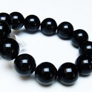 モリオン 純天然 黒水晶 ブレスレット 18mm [t112-8075]
