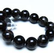 モリオン 純天然 黒水晶 ブレスレット 18mm [t112-8114]