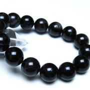 モリオン 純天然 黒水晶 ブレスレット 14mm [t112-8170]