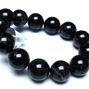モリオン 純天然 黒水晶 ブレスレット 18mm [t112-8184]