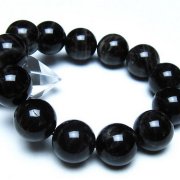 モリオン 純天然 黒水晶 ブレスレット 18mm [t112-8186]