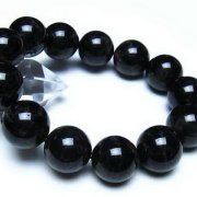 モリオン 純天然 黒水晶 ブレスレット 18mm [t112-8227]