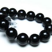モリオン 純天然 黒水晶 ブレスレット 18mm [t112-8229]