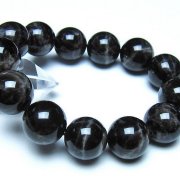 モリオン 純天然 黒水晶 ブレスレット 18mm [t112-8366]