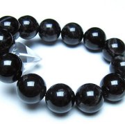 モリオン 純天然 黒水晶 ブレスレット 18mm [t112-8370]