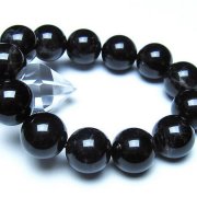 モリオン 純天然 黒水晶 ブレスレット 18mm [t112-8375]