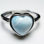 ラリマーハート指輪(12号)