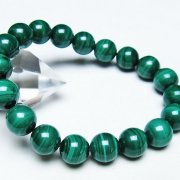 コンゴ産 マラカイト（孔雀石）ブレスレット 約9-10ミリy1632 楽天市場】マラカイト ブレスレット 10mm malachite 孔雀石