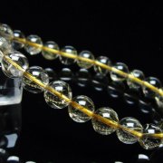 ゴールドタイチンルチル ブレスレット 7mm [T116-12143]
