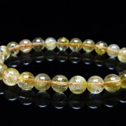 ゴールドタイチンルチルブレスレット7mm