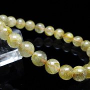 ゴールドタイチンルチルブレスレット8mm