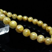 ゴールドタイチンルチル ブレスレット 7mm [T116-12546]