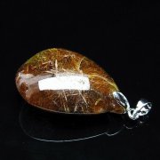 プラチナルチル入り水晶 ペンダント [T12-1802]