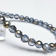 レインボーオーラ 64面カット ブレスレット 6mm [t125-6120]