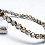 レインボーオーラ 64面カット ブレスレット 5mm [t125-6294]