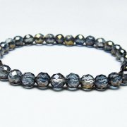 レインボーオーラ 64面カット ブレスレット 6mm [T125-6432]