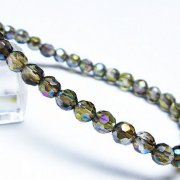 レインボーオーラ 64面カット ブレスレット 5mm [T125-6450]