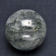 トルマリン入り　水晶　丸玉　天然石 ブラックトルマリン入り水晶丸玉ブレスレット11mm｜マライカ公式通販
