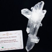 レムリアンシード 水晶 クラスター ミナスジェライス州コリント産  ※証明書付き[T143-2458]