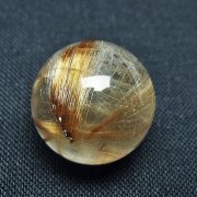 ゴールドタイチンルチル入り 水晶 丸玉 16mm [t145-2256]