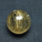 ゴールドタイチンルチル入り 水晶 丸玉 19mm [t145-2379]