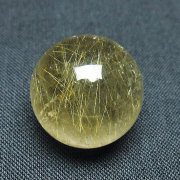 ゴールドタイチンルチル入り 水晶 丸玉 20mm [t145-2381]