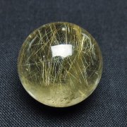 ゴールドタイチンルチル入り 水晶 丸玉 23mm [t145-2407]
