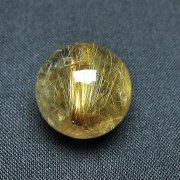 ゴールドタイチンルチル入り 水晶 丸玉 19mm [t145-2534]
