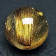 ゴールドタイチンルチル入り 水晶 丸玉 30mm [t145-2564]