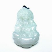 糸魚川翡翠 ペンダント 観音様 [T146-3285]