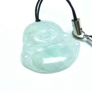 糸魚川翡翠布袋様 ペンダント [t146-3590]
