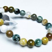 アイリスクォーツ 虹入り レインボー水晶 ブレスレット 14mm [t506-2839]