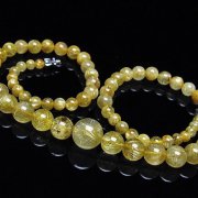 ゴールドタイチンルチル ネックレス 12mm [T162-725]