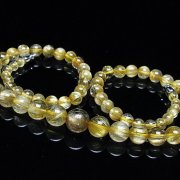 ゴールドタイチンルチル ネックレス 10mm [T162-740]