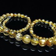ゴールドタイチンルチル ネックレス 11mm [T162-763]