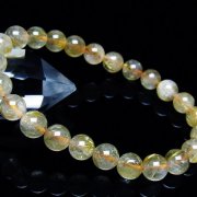 ゴールドタイチンルチル ブレスレット 8mm [t171-7546]