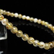 ゴールドタイチンルチル ブレスレット 5mm [t171-8261]