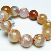 桜メノウ チェリーブロッサムアゲート ブレスレット 20mm [t213-1616]