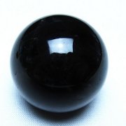 モリオン 純天然 黒水晶 丸玉 34mm [t220-10384]