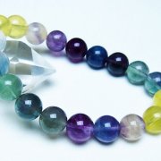 激レア石!!フローライトとホワイトガーデン共生特大約20mmブレスレット❤ 激レア石!!フローライトとホワイトガーデン共生特大約20mmブレスレット